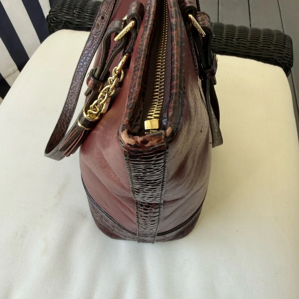 Brahmin Asher Tote Malbec Medium Embossed Croc Trim - Picture 11 of 16